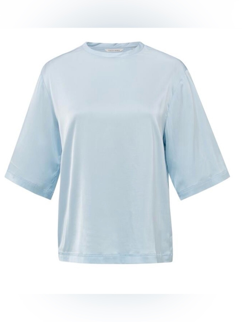 Baby blue satin t-shirt - Picture 4 of 7